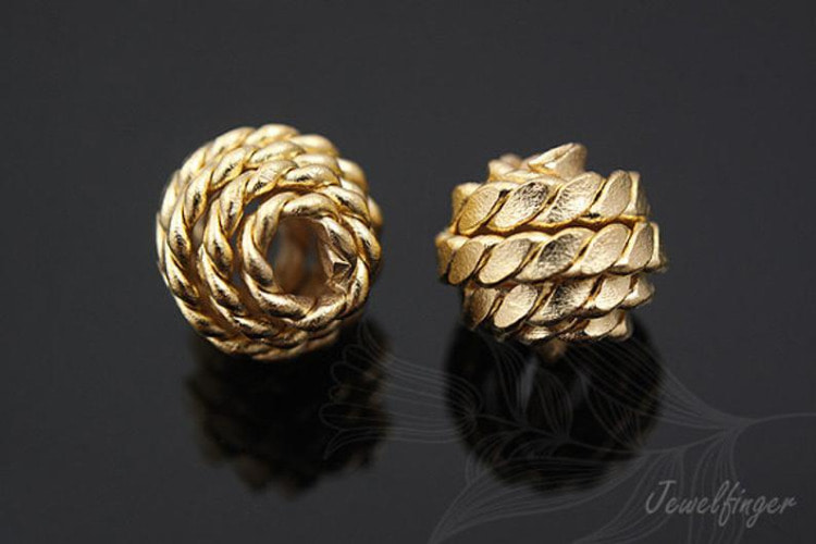 H986-Matt Gold Plated-10mm Metal Ball Beads (4pcs), [PRODUCT_SEARCH_KEYWORD], JEWELFINGER-INBEAD, [CURRENT_CATE_NAME]