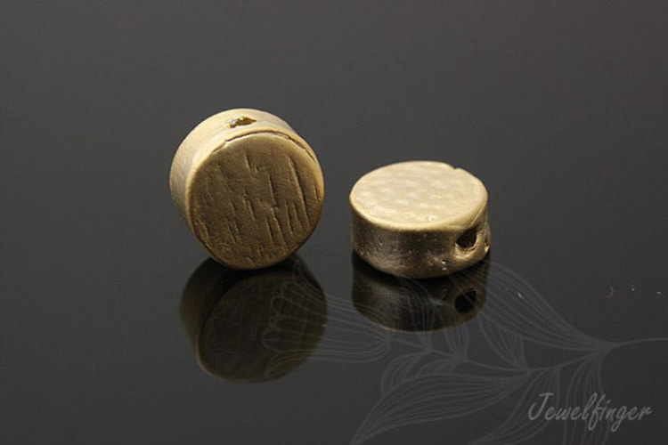 H094-Matt Gold Plated-8mm Coin Metal Beads (2pcs), [PRODUCT_SEARCH_KEYWORD], JEWELFINGER-INBEAD, [CURRENT_CATE_NAME]