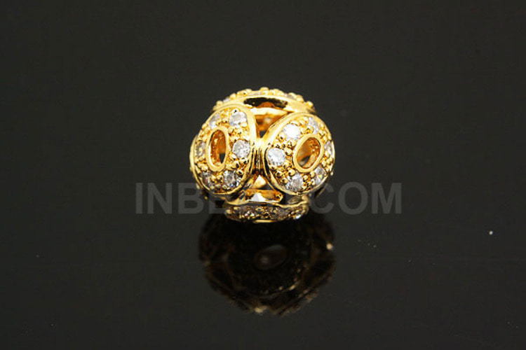 [W] M159-Gold Plated-10mm Cubic Ball Beads (5pcs), [PRODUCT_SEARCH_KEYWORD], JEWELFINGER-INBEAD, [CURRENT_CATE_NAME]