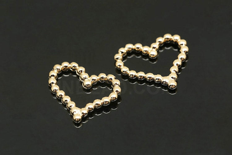 M1679-Gold Plated-(2pcs)-Heart Charm-Wholesale Charms, [PRODUCT_SEARCH_KEYWORD], JEWELFINGER-INBEAD, [CURRENT_CATE_NAME]