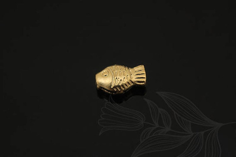[W] E1093-Matt Gold Plated-(20pcs)-Small Fish Beads-Jewelry Making Supply-Wholesale Metal Beads, [PRODUCT_SEARCH_KEYWORD], JEWELFINGER-INBEAD, [CURRENT_CATE_NAME]