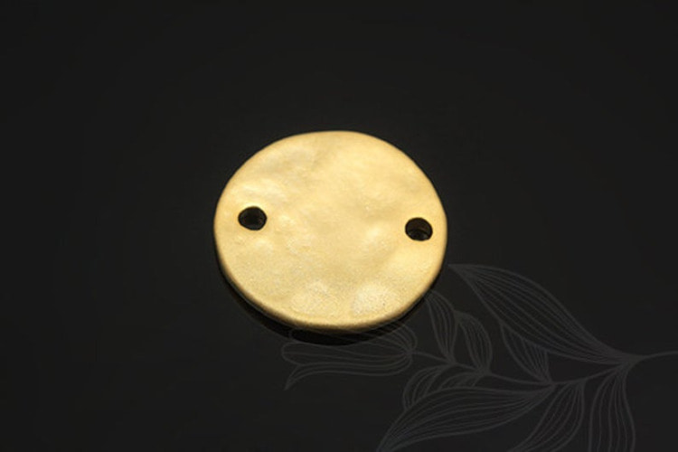 C1251-Matt Gold Plated-(2pcs)-12mm Coin Connector-Wholesale Connectors, [PRODUCT_SEARCH_KEYWORD], JEWELFINGER-INBEAD, [CURRENT_CATE_NAME]