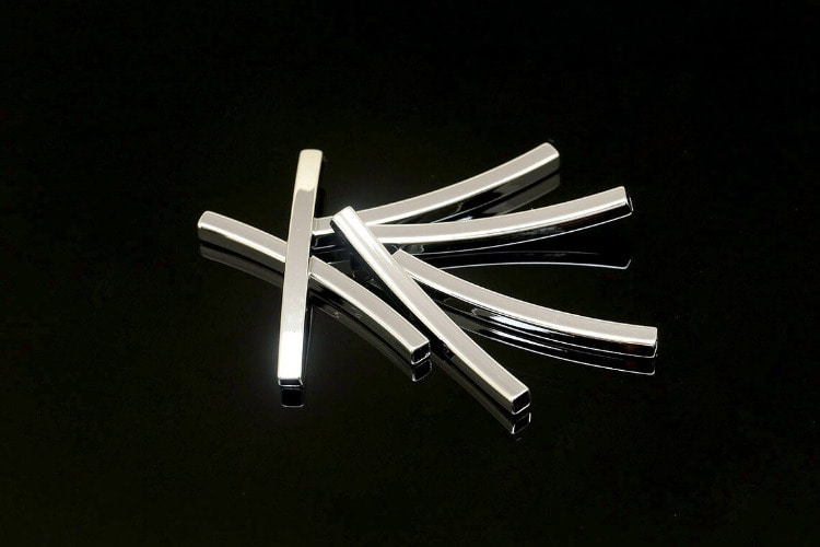 H325-Ternary Alloy Plated-(6pcs)-30*2.5mm Metal Tube Beads-Stamping Blanks Bar-Curve Tube Beads-Bent Square Tube Beads-Wholesale Metal Beads, [PRODUCT_SEARCH_KEYWORD], JEWELFINGER-INBEAD, [CURRENT_CATE_NAME]
