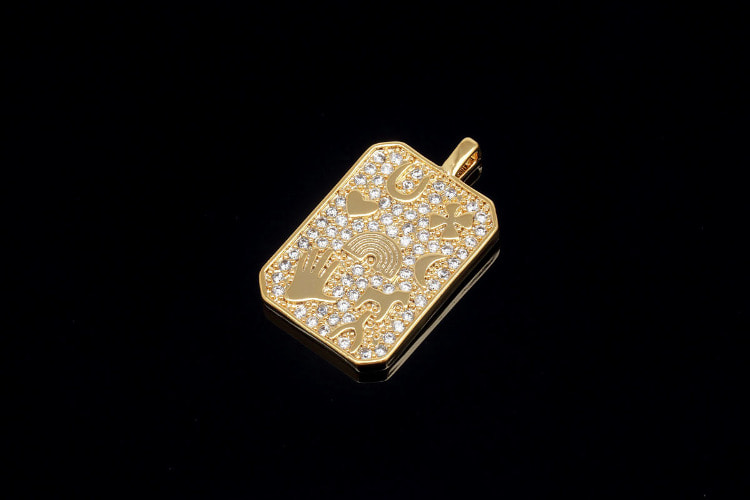 [W] CH3018-Gold Plated-(10pcs)-CZ Tarot Card Charms-Fortune Card Pendant-Necklace Making Supply-Wholesale Pendants, [PRODUCT_SEARCH_KEYWORD], JEWELFINGER-INBEAD, [CURRENT_CATE_NAME]