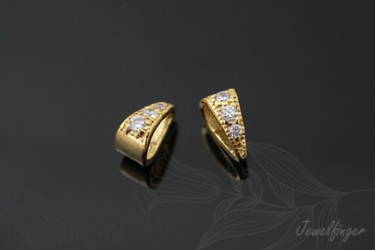 H538-Gold Plated-(2pcs)-Cubic Bail-Brass Bail-Wholesale Bail, [PRODUCT_SEARCH_KEYWORD], JEWELFINGER-INBEAD, [CURRENT_CATE_NAME]