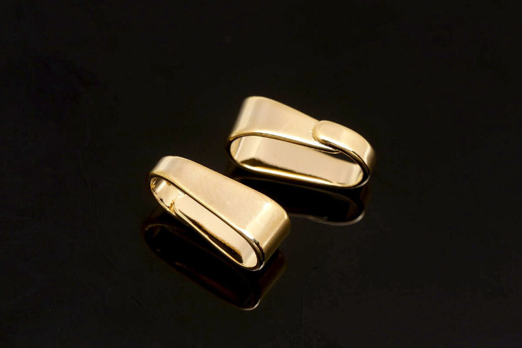 [W] H549-Gold Plated-(100pcs)-4.5*10.5mm Simple Bail-Pendant Bail-Charm Bail-Wholesale Bail, [PRODUCT_SEARCH_KEYWORD], JEWELFINGER-INBEAD, [CURRENT_CATE_NAME]
