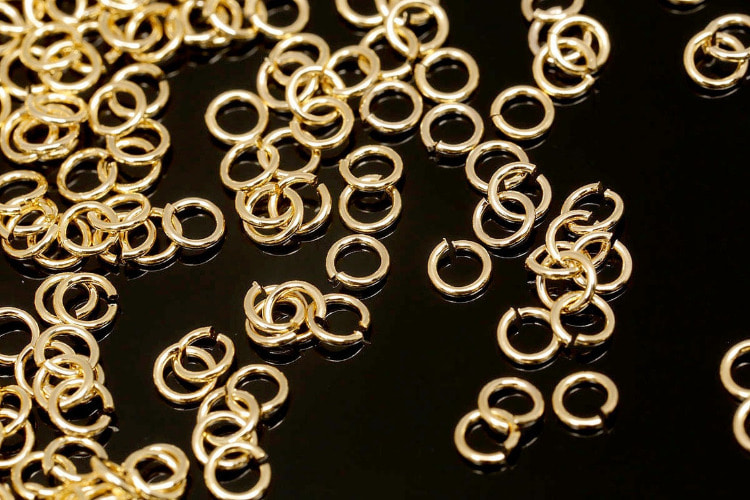 B308-Gold Plated-0.5x2mm O Ring-Open Link (10g), [PRODUCT_SEARCH_KEYWORD], JEWELFINGER-INBEAD, [CURRENT_CATE_NAME]