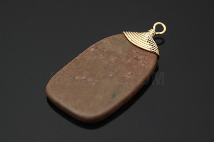H751-Gold Plated-(1piece)-Turquoise Brown Drop Pendant-Gemstone Pendant-Wholesale Gemstone, [PRODUCT_SEARCH_KEYWORD], JEWELFINGER-INBEAD, [CURRENT_CATE_NAME]