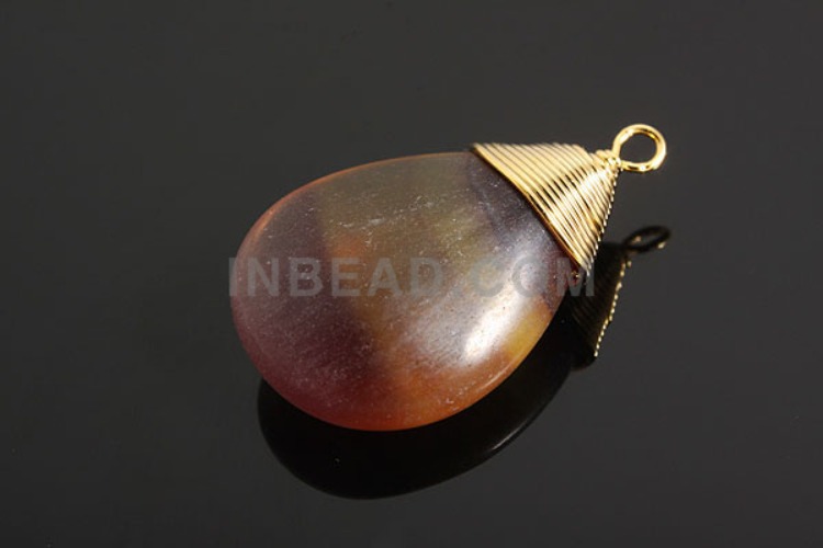 E911-Gold Plated-(1piece)-Flourite Drop Pendant-Gemstone Pendant-Wholesale Gemstone, [PRODUCT_SEARCH_KEYWORD], JEWELFINGER-INBEAD, [CURRENT_CATE_NAME]