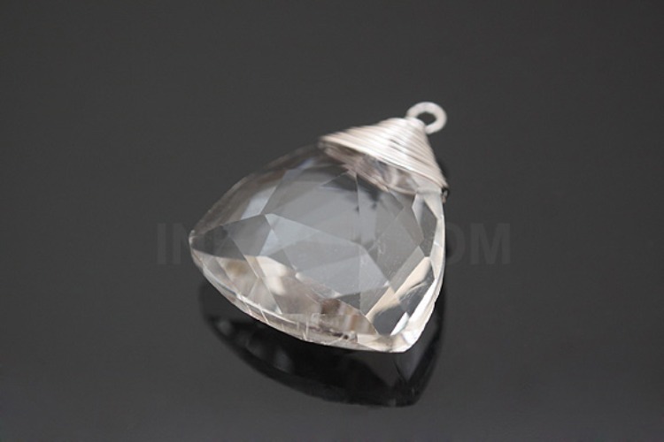 [W] H1078-Rhodium Plated-(10pcs)-Crystal Drop Pendant-Wholesale Glass, [PRODUCT_SEARCH_KEYWORD], JEWELFINGER-INBEAD, [CURRENT_CATE_NAME]