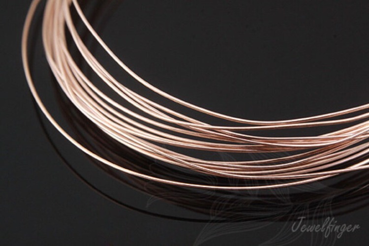 [W] B189-Pink Gold Plated-(40M)-0.35mm Soft Type Wire-Wire Jewelry-Making Jewelry-Wire Work-Wire Art-Wire Wrapping Jewelry-Wholesale Wire, [PRODUCT_SEARCH_KEYWORD], JEWELFINGER-INBEAD, [CURRENT_CATE_NAME]