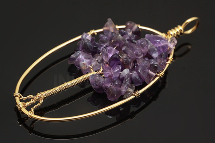 [W] JJ086-Gold Plated-(8pcs)-Gemstone Tree Pendant-Amethyst-Wholesale Gemstone, [PRODUCT_SEARCH_KEYWORD], JEWELFINGER-INBEAD, [CURRENT_CATE_NAME]