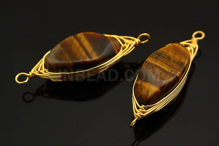[W] M021-Gold Plated-(10pcs)-Tiger-Eye Drop Pendant-Gemstone Pendant-Wholesale Gemstone, [PRODUCT_SEARCH_KEYWORD], JEWELFINGER-INBEAD, [CURRENT_CATE_NAME]