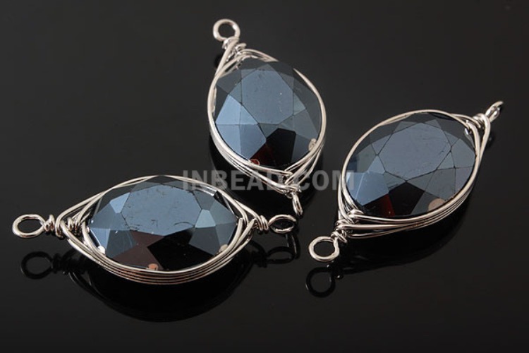 [W] E743-Rhodium Plated-(10pcs)-Crystal Glass Drop Pendant-Glass Crystal-Wholesale Glass, [PRODUCT_SEARCH_KEYWORD], JEWELFINGER-INBEAD, [CURRENT_CATE_NAME]