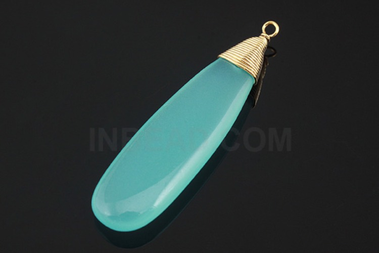 [W] H1071-Gold Plated-(10pcs)-Mint Drop Pendant-Glass Drop Pendant-Wholesale Glass, [PRODUCT_SEARCH_KEYWORD], JEWELFINGER-INBEAD, [CURRENT_CATE_NAME]