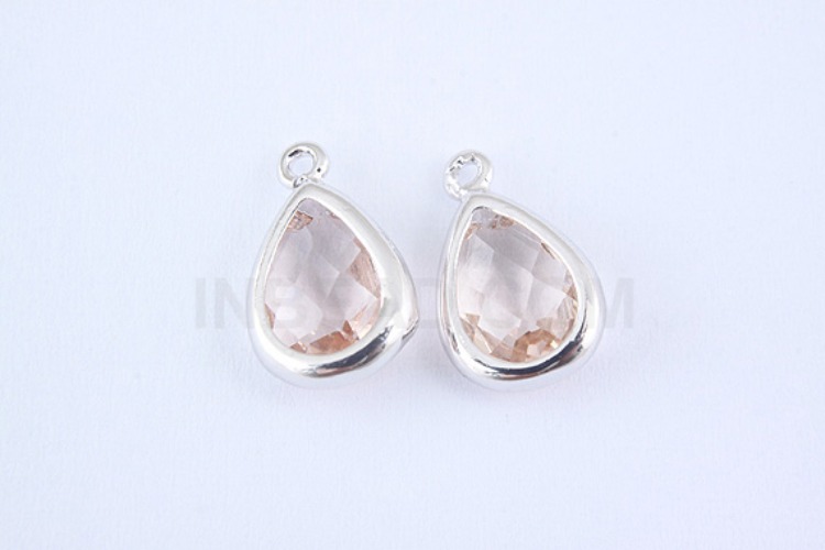 [W] S980-Rhodium Plated-(20pcs)-Champagne Glass Drop Charms-Drop Framed Glass Champagne-Wholesale Glass, [PRODUCT_SEARCH_KEYWORD], JEWELFINGER-INBEAD, [CURRENT_CATE_NAME]