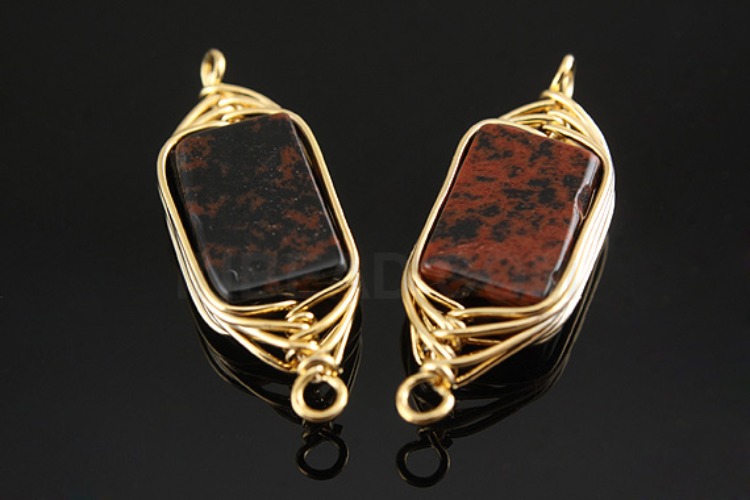M347-Gold Plated-(1piece)-Mahogany Obsidian Pendant-Gemstone Pendant-Wholesale Gemstone, [PRODUCT_SEARCH_KEYWORD], JEWELFINGER-INBEAD, [CURRENT_CATE_NAME]