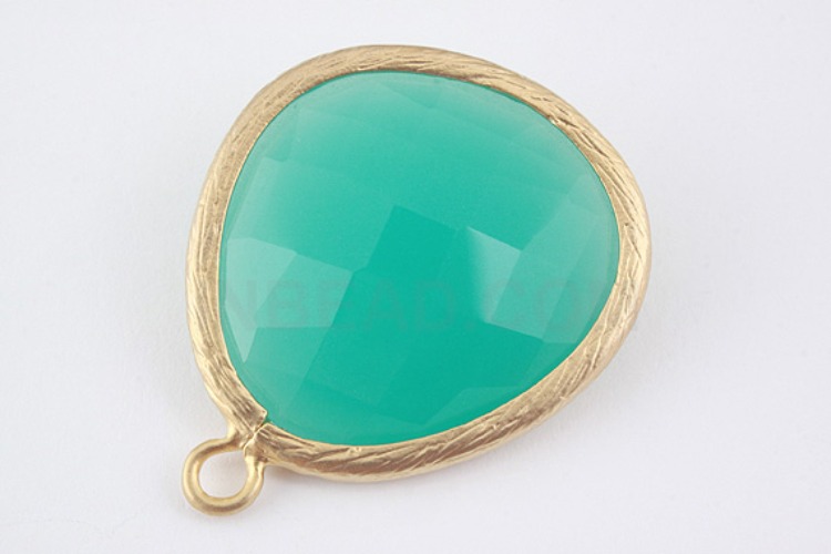 H700-Gold Plated-(1piece)-24*29mm Mint Glass Drop Pendant-Framed Glass Mint L-Wholesale Glass, [PRODUCT_SEARCH_KEYWORD], JEWELFINGER-INBEAD, [CURRENT_CATE_NAME]