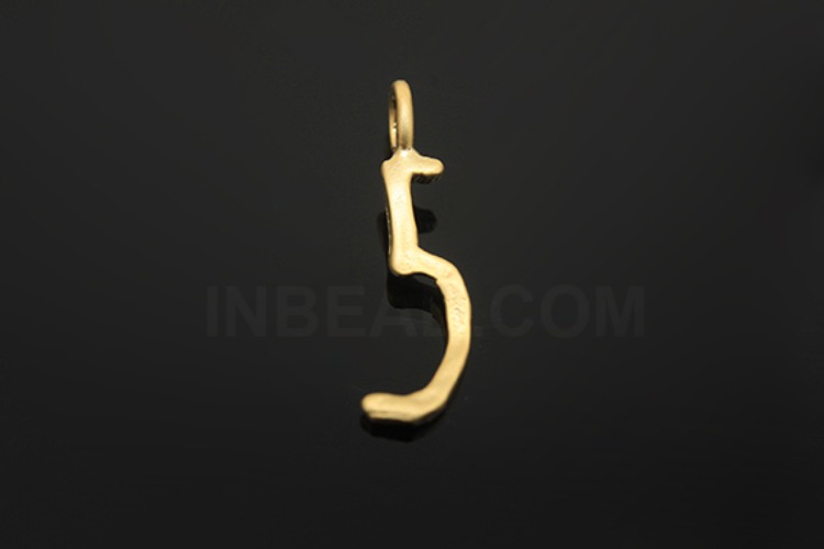 [W] S1083-Matt Gold Plated-(20pcs)-Hammered Brass Number Charms 5-Jewelry Making-Wholesale Jewelry Finding-Jewelry Supplies-Wholesale Number, [PRODUCT_SEARCH_KEYWORD], JEWELFINGER-INBEAD, [CURRENT_CATE_NAME]