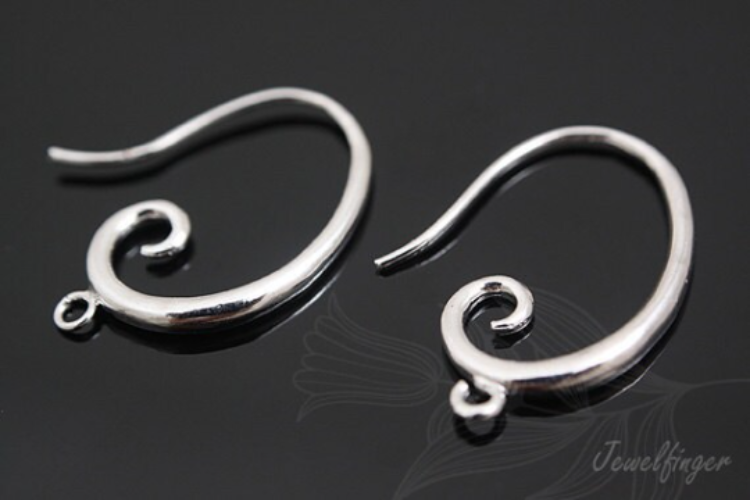 K608-Rhodium Plated-(1pairs)-Wholesale Silver Earrings, [PRODUCT_SEARCH_KEYWORD], JEWELFINGER-INBEAD, [CURRENT_CATE_NAME]