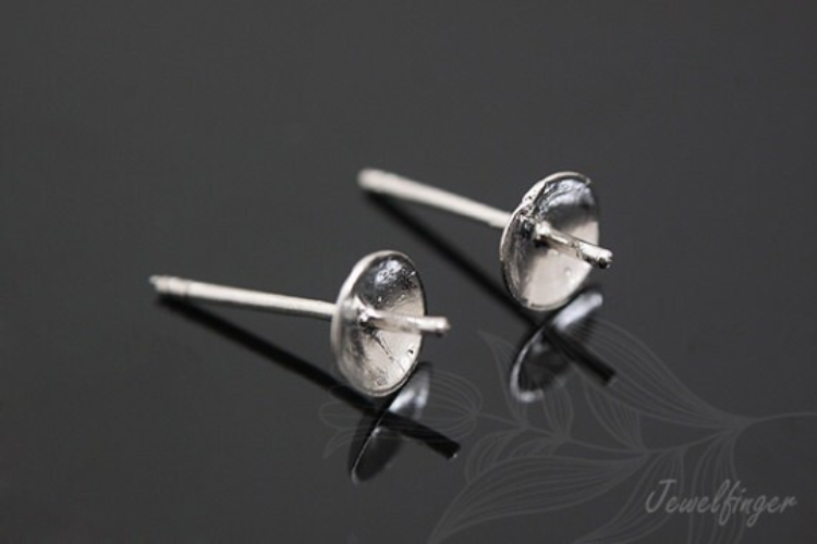 K300-Rhodium Plated-(1pairs)-6mm Earring Component-Wholesale Silver Earrings, [PRODUCT_SEARCH_KEYWORD], JEWELFINGER-INBEAD, [CURRENT_CATE_NAME]