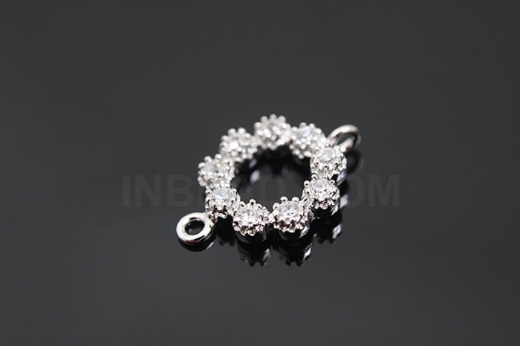 [W] K128-Rhodium Plated-(10pcs)-CZ Connects-Wholesale Silver Connects, [PRODUCT_SEARCH_KEYWORD], JEWELFINGER-INBEAD, [CURRENT_CATE_NAME]