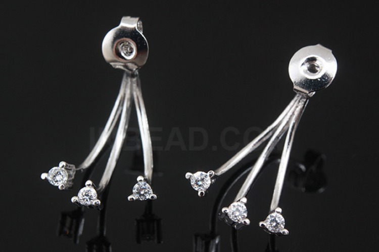 [W] K615-Rhodium Plated-(10pairs)-Earring Back-Wholesale Silver Earrings, [PRODUCT_SEARCH_KEYWORD], JEWELFINGER-INBEAD, [CURRENT_CATE_NAME]