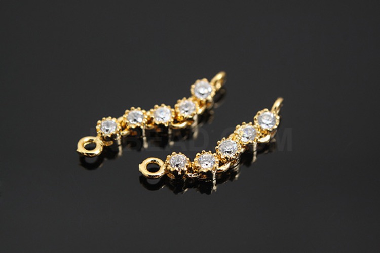 [W] K651-Gold Plated-(10pcs)-CZ Silver Connects-Wholesale Silver Connects, [PRODUCT_SEARCH_KEYWORD], JEWELFINGER-INBEAD, [CURRENT_CATE_NAME]