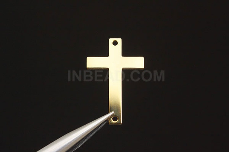 M377-Gold Plated-(1piece)-11.2*18mm Cross Silver Connects-Wholesale Silver Connects, [PRODUCT_SEARCH_KEYWORD], JEWELFINGER-INBEAD, [CURRENT_CATE_NAME]