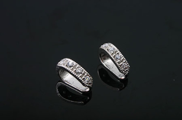 [W] K420-Rhodium Plated-(10pcs)-8mm CZ Silver Bail-Wholesale Silver Bails, [PRODUCT_SEARCH_KEYWORD], JEWELFINGER-INBEAD, [CURRENT_CATE_NAME]
