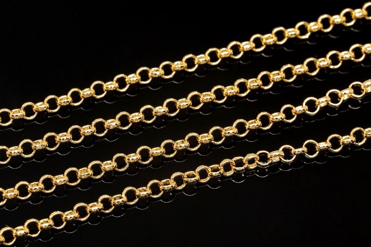 K440-Gold Plated-(50cm)-2mm BL Chain-Wholesale Silver Chains, [PRODUCT_SEARCH_KEYWORD], JEWELFINGER-INBEAD, [CURRENT_CATE_NAME]