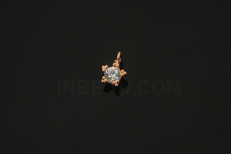 [W] V170-Pink Gold Plated-(20pcs)-CZ Star Charms-Wholesale Silver Charms, [PRODUCT_SEARCH_KEYWORD], JEWELFINGER-INBEAD, [CURRENT_CATE_NAME]