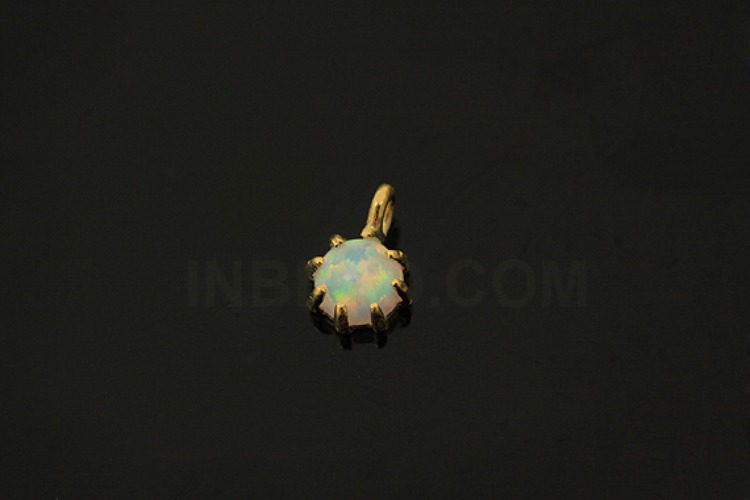 [W] V060-Gold Plated-(10pcs)-White Opal Silver Pendants-Wholesale Silver Pendants, [PRODUCT_SEARCH_KEYWORD], JEWELFINGER-INBEAD, [CURRENT_CATE_NAME]