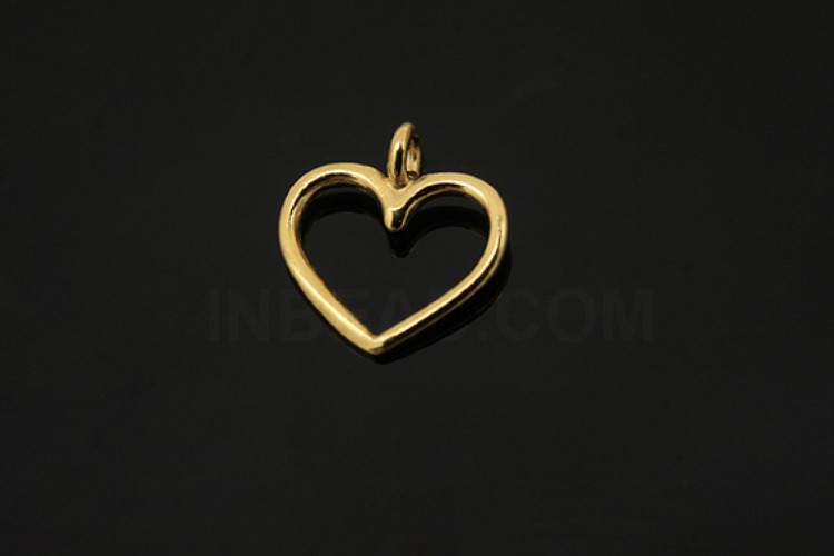 [W] V240-Gold Plated-(10pcs)-Heart Charms-Wholesale Silver Charms, [PRODUCT_SEARCH_KEYWORD], JEWELFINGER-INBEAD, [CURRENT_CATE_NAME]