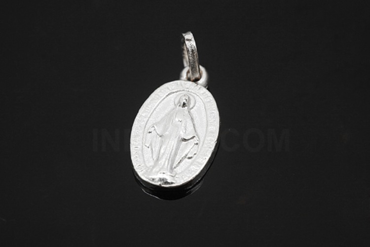 [W] V007-Rhodium Plated-(5pcs)-8*14mm catholic Pendants-Wholesale Silver Pendants, [PRODUCT_SEARCH_KEYWORD], JEWELFINGER-INBEAD, [CURRENT_CATE_NAME]