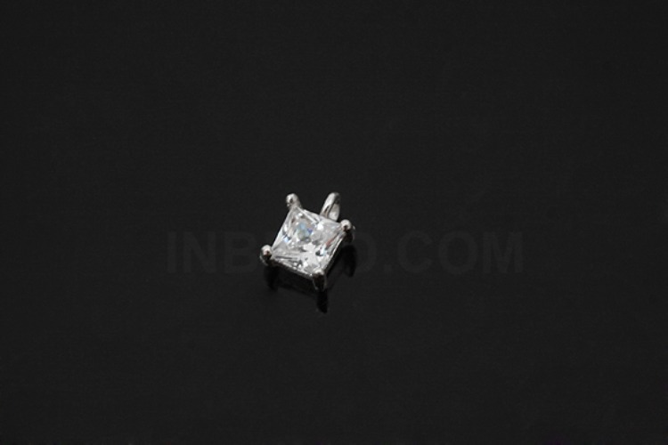 [W] V133-Rhodium Plated-(10pcs)-CZ Crystal Charms-Wholesale Silver Charms, [PRODUCT_SEARCH_KEYWORD], JEWELFINGER-INBEAD, [CURRENT_CATE_NAME]