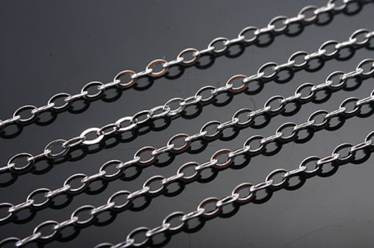 A105-Rhodium Plated-(50cm)-235SF Chains-Wholesale Silver Chains, [PRODUCT_SEARCH_KEYWORD], JEWELFINGER-INBEAD, [CURRENT_CATE_NAME]