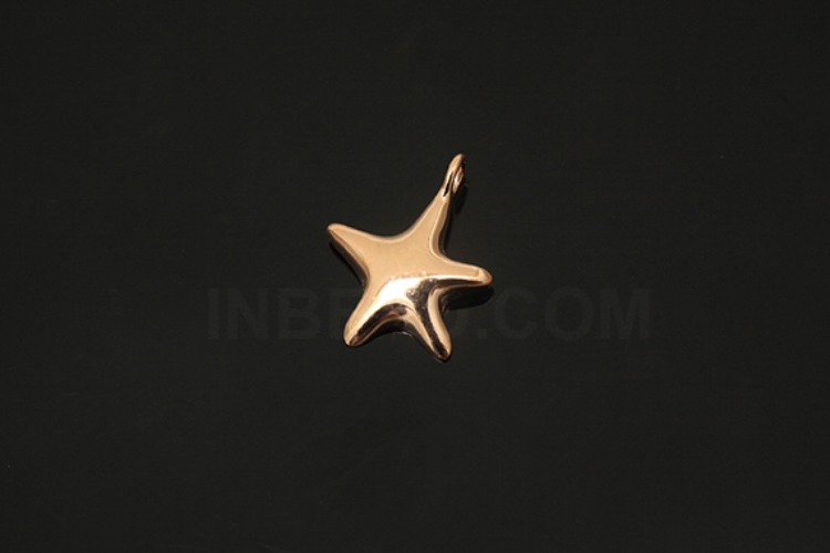 [W] V194-Pink Gold Plated-(10pcs)-Star Charms-Wholesale Silver Charms, [PRODUCT_SEARCH_KEYWORD], JEWELFINGER-INBEAD, [CURRENT_CATE_NAME]