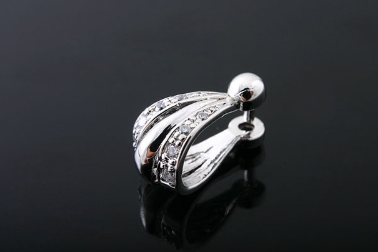 K402-Rhodium Plated-(1piece)-8*15mm CZ Pendants-Wholesale Silver Pendants, [PRODUCT_SEARCH_KEYWORD], JEWELFINGER-INBEAD, [CURRENT_CATE_NAME]