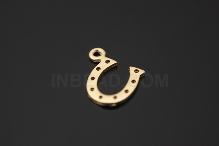 S850-Matt Gold Plated-(5pcs)-Horse Hoof Charm-Wholesale Charms, [PRODUCT_SEARCH_KEYWORD], JEWELFINGER-INBEAD, [CURRENT_CATE_NAME]