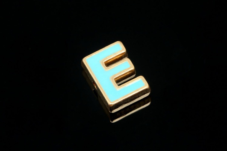 [W] EM001-Gold Plated Enamel Initial E-(10pcs)-Enamel Initial Beads,Colorful Alphabet Beads,Multicolor Gold Plated Symbol Beads for Stretch Bracelets-Wholesale Initials, [PRODUCT_SEARCH_KEYWORD], JEWELFINGER-INBEAD, [CURRENT_CATE_NAME]