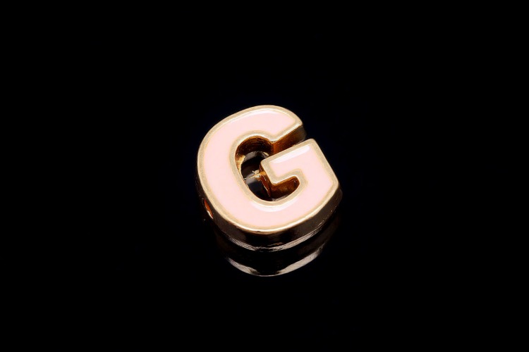 [W] EM001-Gold Plated Enamel Initial G-(10pcs)-Enamel Initial Beads,Colorful Alphabet Beads,Multicolor Gold Plated Symbol Beads for Stretch Bracelets-Wholesale Initials, [PRODUCT_SEARCH_KEYWORD], JEWELFINGER-INBEAD, [CURRENT_CATE_NAME]