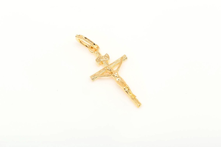 [W] K1024-Gold Plated-(20pcs)-NO.2 Cross Pendant Series,Jesus Cross Charm,Baroque Cross Pendant,Minimalist Cross Pendant, [PRODUCT_SEARCH_KEYWORD], JEWELFINGER-INBEAD, [CURRENT_CATE_NAME]