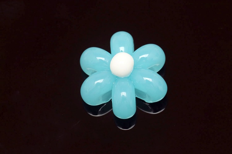 M945-Skyblue Epoxy-(2pcs)-20mm Epoxy Flower Charms,High Quality Resin Flower Pendant,DIY Jewelry Craft Supplies,No Holes, [PRODUCT_SEARCH_KEYWORD], JEWELFINGER-INBEAD, [CURRENT_CATE_NAME]
