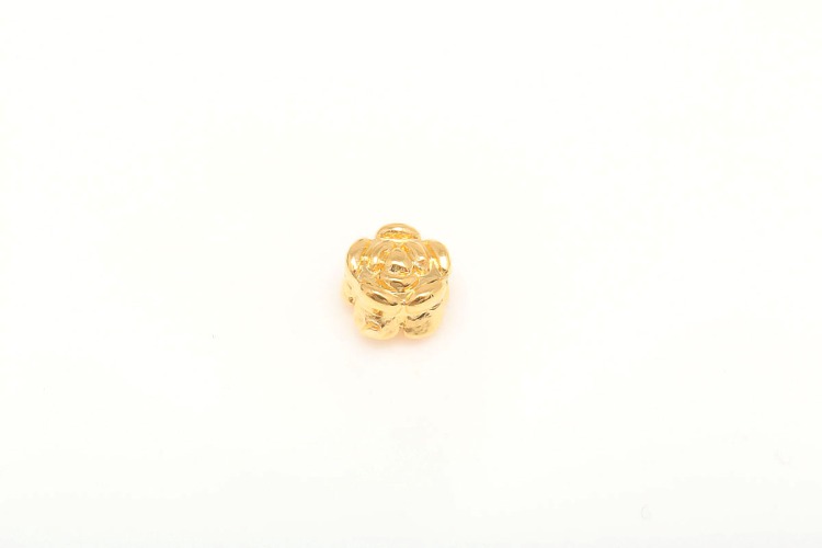 M037-Gold Plated-(2pcs)-5mm Double Sided Rose Beads,Tiny Flower Beads,Rose Charms,Bracelet Beads, [PRODUCT_SEARCH_KEYWORD], JEWELFINGER-INBEAD, [CURRENT_CATE_NAME]