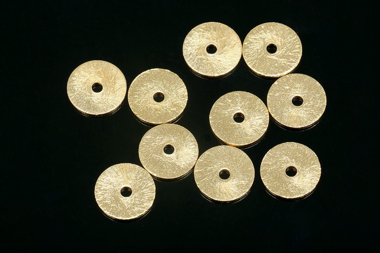 ID008-Gold Plated-(20pcs)-8mm Brushed Flat Disc Beads,Heishi Rondelle Beads,Gold Spacer Beads,Heishi Disc Beads,Bracelet Beads, [PRODUCT_SEARCH_KEYWORD], JEWELFINGER-INBEAD, [CURRENT_CATE_NAME]