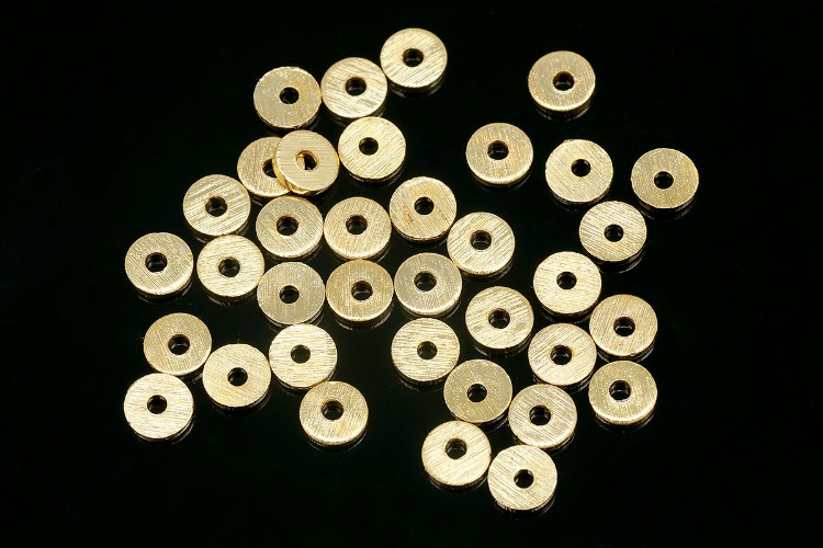 ID006-Gold Plated-(20pcs)-4mm Brushed Flat Disc Beads,Heishi Rondelle Beads,Gold Spacer Beads,Heishi Disc Beads,Bracelet Beads, [PRODUCT_SEARCH_KEYWORD], JEWELFINGER-INBEAD, [CURRENT_CATE_NAME]