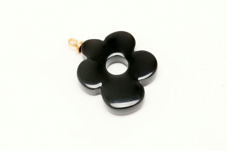 C1180-Black Epoxy-(2pcs)-23*16mm Epoxy Flower Charms with Hanger,High Quality Resin Flower Pendant,DIY Jewelry Craft Supplies, [PRODUCT_SEARCH_KEYWORD], JEWELFINGER-INBEAD, [CURRENT_CATE_NAME]