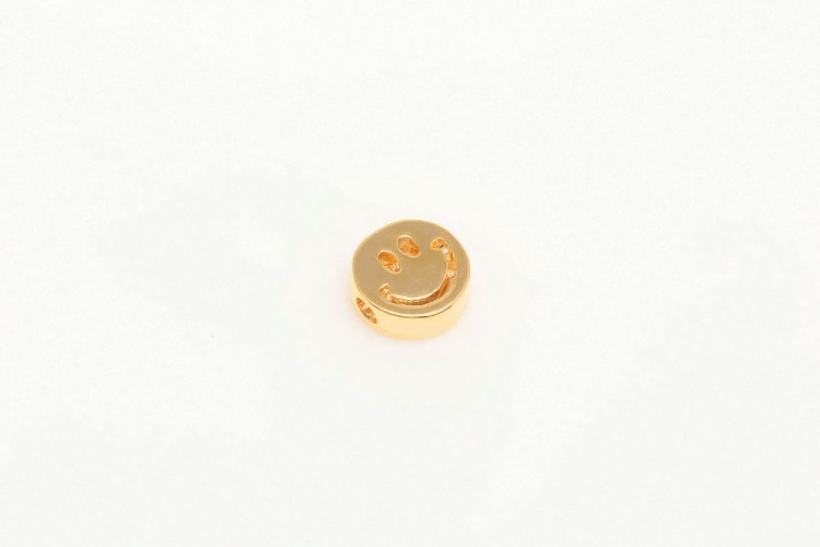 [W] K414-Gold Plated-(20pcs)-5.5mm Smile Beads,Tiny Smile Face Metal Charms,Gold Smile Pendant,Bracelet Beads, [PRODUCT_SEARCH_KEYWORD], JEWELFINGER-INBEAD, [CURRENT_CATE_NAME]