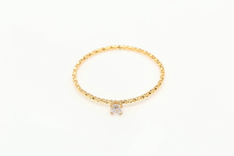 [W] ST037-PVD Gold Plated-(5pcs)-US size 6 CZ Stainless Steel CZ Simple Ring,Thin Stacking Rings,Minimalist Ring,Twist Ring,Anti-allergic, Anti-tanish,Waterproof, [PRODUCT_SEARCH_KEYWORD], JEWELFINGER-INBEAD, [CURRENT_CATE_NAME]